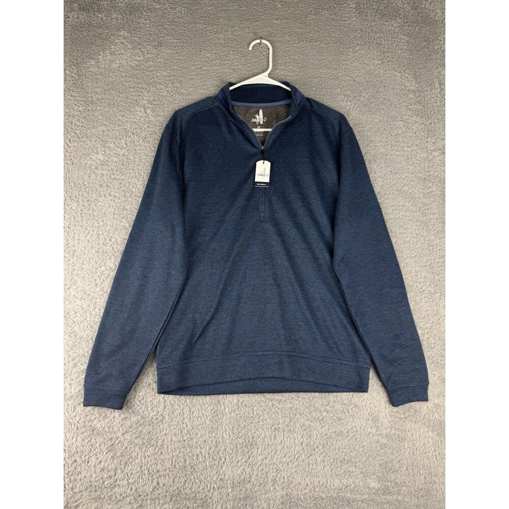 Johnnie-O Reflex 1/4 Zip Pullover Mens Medium Lake Blue Golf Long Sleeve NWT